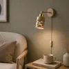 MasterLED Wandleuchte E27 schwenkbar Beige Gold mit Kabel, Produktbild-Vorschau 4