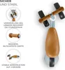 A product image with text overlays highlighting features of a children's tricycle. Voir les images du produit