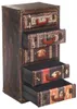 A vintage-style chest of drawers designed to look like stacked suitcases. Podgląd zdjęcia produktu