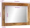 zrcadlo vidaXL 70x50 cm z masivního dřeva manga a skla Náhled obrázku produktu 8