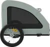 vidaXL Remorque pour vélo Chiens Gris Tissu Oxford et fer Voir les images du produit 6