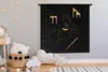 MuchoWow® Wandteppich Wandbehang Frau - Gold - Schwarz - Produktbild-Vorschau 3