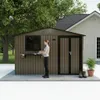 Casetta da giardino in metallo da 7,19 m² con tetto a due Anteprima dell’immagine prodotto 4