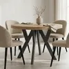 Okrągły rozkładany stół do jadalni, PERO, styl loft, Podgląd zdjęcia produktu 8