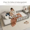 Lit D'Enfant 90x200 cm Lit Montessori avec Barriere en Bois Voir les images du produit 17