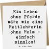 Mr. & Mrs. Panda Klappkarte Spruch Reitlehrerin ohne Pferd Produktbild-Vorschau 1