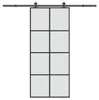 vidaXL Posuvné dvere s kovaním 90x205 cm ESG sklo a hliník Náhľad obrázku produktu 7