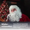 2 in 1 - Weihnachtsmannbart - Nikolausbart Bart weiß Weiss Produktbild-Vorschau 3