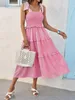 Langes Damenkleid mit Blumenmuster, im Bohème-Stil, lässige Produktbild-Vorschau 4