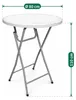 Klappbarer Stehtisch Ø 80 cm, Höhe 110 cm – weiße Produktbild-Vorschau 2