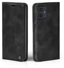 A black flip case for a smartphone is shown from two angles. Produktbild-Vorschau