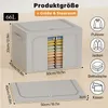 GoMaihe opbergboxen voor kleding, 66 liter, met metalen Productafbeelding-voorbeeld 3