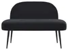 vidaXL Banc rembourré avec dossier Noir 110 x 60 x 76 cm Voir les images du produit 2