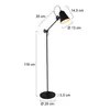 Anne Lighting - lampadaire - Dolphin - noir - métal - Ø Voir les images du produit 6
