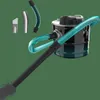 A vacuum cleaner with accessories on a green background. Anteprima dell’immagine prodotto
