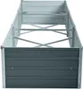 Metall Blumenbeet Hochbeet 240x80x45 cm Grau Pflanzbeet Produktbild-Vorschau 2