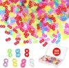 500 Stück Loom Bands S-Clips, buntes S-Clip-Gummiband, Produktbild-Vorschau 1