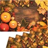 Abwaschbare Tischsets 6er Set Herbst Kürbisse Erntedank Produktbild-Vorschau 1