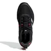 A top-down view of a black Adidas sneaker with red and white accents. Podgląd zdjęcia produktu