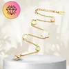 Camerazar Bracciale d'oro in acciaio chirurgico con fiore Anteprima dell’immagine prodotto 4