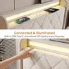 INONEFT Polsterbett 140x200cm mit LED und USB, Bett mit 4 Produktbild-Vorschau 5