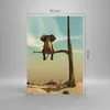 Bilder auf glas - Einteilig - Elefant sitzend Ast - 50x70cm Produktbild-Vorschau 3