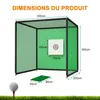 GIHAUVIA Sport Golfkäfig Zielnetz 3x3x3 M Grün One Size Produktbild-Vorschau 11