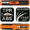 Collage of images showing a wire stripper tool and its features. Anteprima dell’immagine prodotto