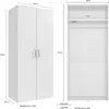 Drehtürenschrank Mugano Kleiderschrank Farbe und Größe Produktbild-Vorschau 3
