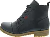 A side view of a black leather boot. Produktbild-Vorschau