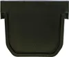 A close-up, front-facing view of a black plastic drainage channel. Anteprima dell’immagine prodotto