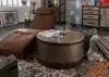 MASSIVMOEBEL24 Couchtisch rund Mango 78x78x43 braun Produktbild-Vorschau 6