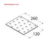 Lochplatte 260 x 120 x 2,00 mm Flachverbinder Holzverbinder Produktbild-Vorschau 2