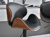 Designová barová židle ALIANA - ořech / černá Náhled obrázku produktu 3