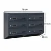 Briefkastenanlage 6er GDS Anthrazit RAL 7016, 20 cm Tiefe Produktbild-Vorschau 9