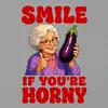 Smile If You're Horny Oma Aubergine Witzig Statement Produktbild-Vorschau 3