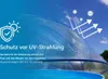 A blue pool cover with text and graphics indicating UV protection. Anteprima dell’immagine prodotto