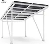 A white solar carport structure with solar panels mounted on top, viewed from a low angle. Anteprima dell’immagine prodotto