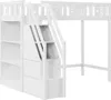 Merax Lit superposé 90x200cm avec étagères, lit mezzanine Voir les images du produit 6