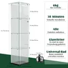 INONEFT Glasvitrine Standvitrine mit LED und Schloss – Produktbild-Vorschau 7