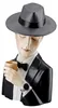 Gilde Figur, Mann, "Gentleman mit Whiskyglas", Poly, grau, Podgląd zdjęcia produktu 4