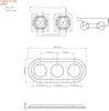 Unterputz Porzellan Retro Schalter, 3-fach, All-in-One, SET Produktbild-Vorschau 7