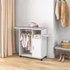 HOMCOM Bügelschrank aus Holz, zusammenklappbares Bügelbrett Produktbild-Vorschau 2
