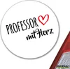 Huuraa Aufkleber Professor mit Herz 10cm rund Sticker Produktbild-Vorschau 2