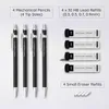 4er Set MozArt Supplies Druckbleistift mit Radiergummis & Produktbild-Vorschau 2