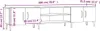 A diagram showing the dimensions of a media console. Náhľad obrázku produktu