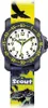 A close-up studio shot of a children's watch with a patterned strap. Produktbild-Vorschau