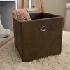 Faltbarer Würfel aus Kordstoff in Khaki - H27 cm Produktbild-Vorschau 9