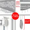 Doppelrollo ohne Bohren Klemmfix Rollos Grau Silber Zebra Produktbild-Vorschau 3