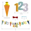 Oblique Unique Schulkind Girlande mit ABC 123 Zuckertüten Produktbild-Vorschau 2